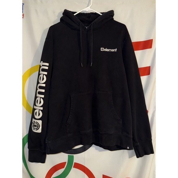 Element Other - Element Hoodie Mens XL Black Skateboards Pullover Sweatshirt Y2K